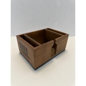 Knob Creek Bourbon Wooden Bar Caddy Organizer – Whiskey Promo Home Bar Decor